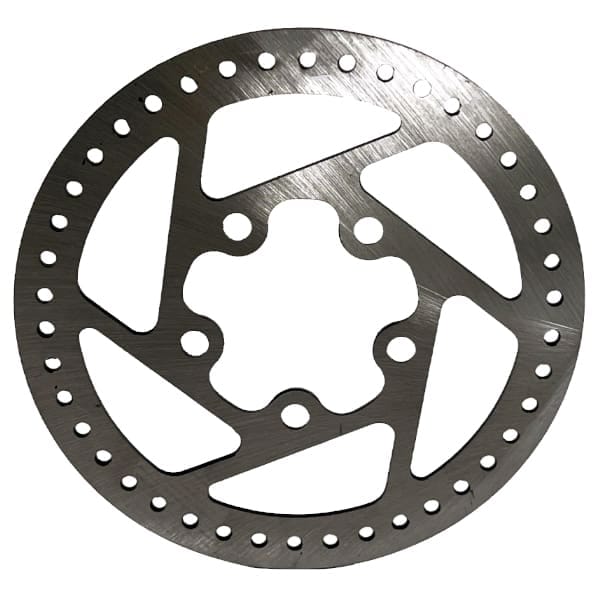 Alvoron X Kugoo Infinity  Pro Bremsscheibe in Nahaufnahme.