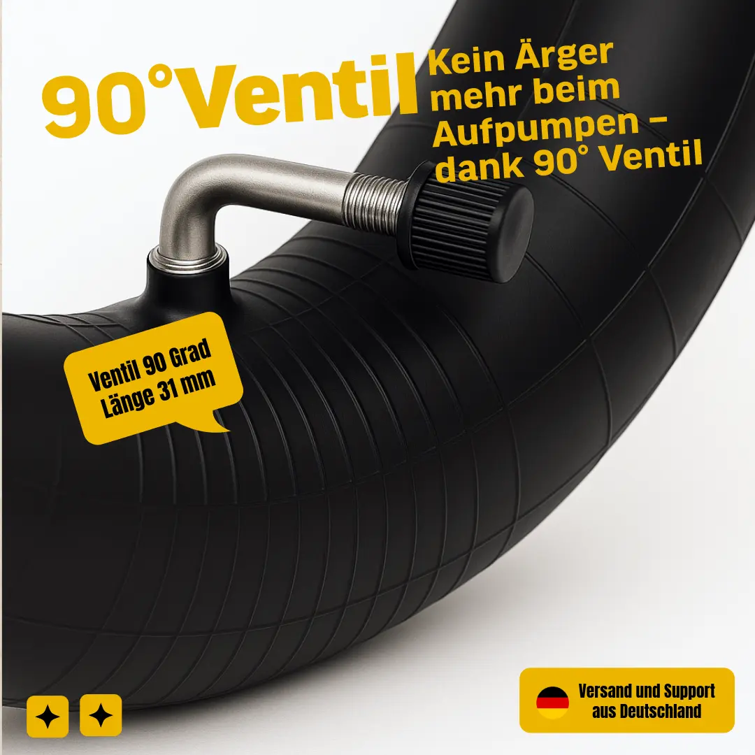 2er Set E-Scooter Schlauch 8.5x2 (50/75-6.1) mit 90 Grad Ventil – kompatibel mit Xiaomi & Ninebot 4 2er Set E-Scooter Schlauch 8.5x2 (50/75-6.1) mit 90 Grad Ventil – kompatibel mit Xiaomi & Ninebot – Bild 4