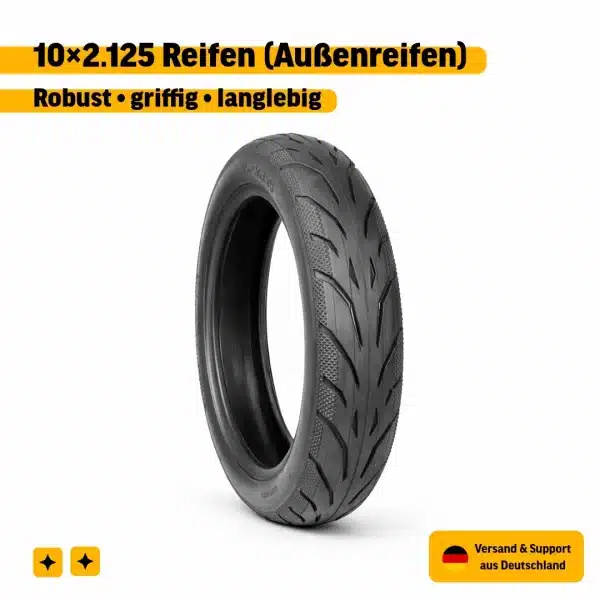 10x2.125 Reifen für 10 Zoll Fahrzeuge mit sichtbarem Profil