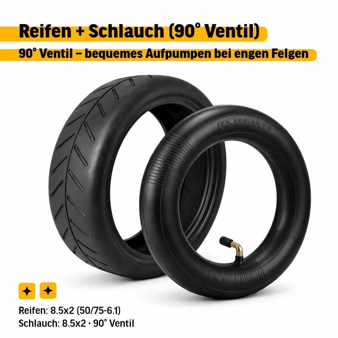 Maße & Gewicht E-Scooter Reifen 8.5x2